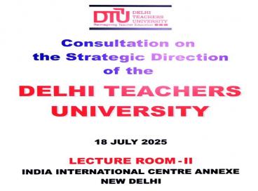 Consultation on the Strategic Direction